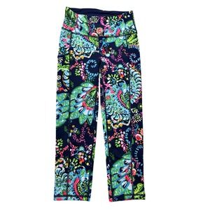 Lilly Pulitzer Luxletic Weekender High Rise Crop Leggings Womens XS Floral Print